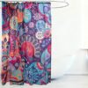 Unyqoos® Waterafstotende bloemen douchegordijn met haken en schimmelbestendig polyester