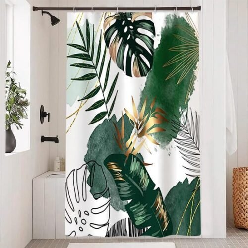 550x550-9114.jpg Unyqoos® Elegant Douchegordijn met Boho-Stijl en Jungle Palmblad Design voor Luxe Badkamers
