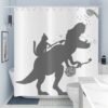 Unyqoos® Grappig Katten Dinosaurus Douchegordijn 180x200 cm met Waterdichte Polyester Stof en Inclusief Haken