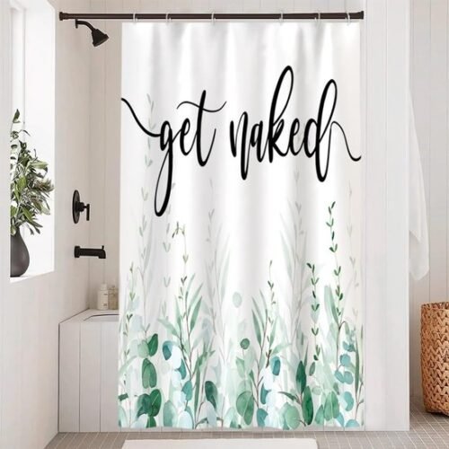 550x550-9124.jpg Unyqoos® Natuurlijk Groen Douchegordijn met Eucalyptusprint voor Ontspanning en Stijl in de Badkamer