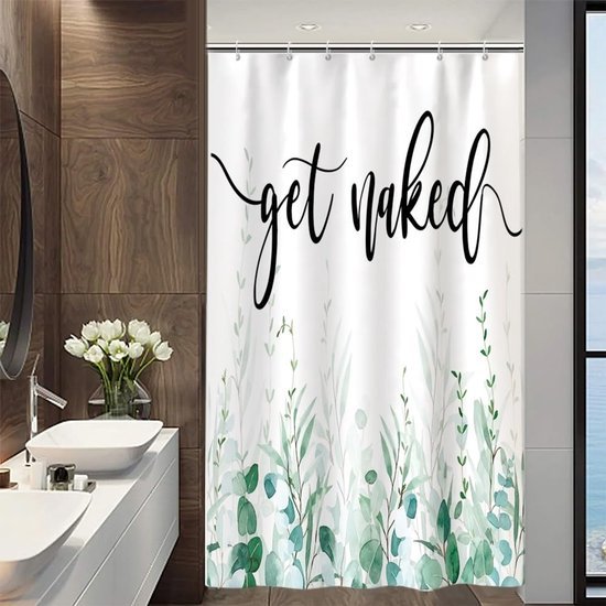 550x550-9126.jpg Unyqoos® Natuurlijk Groen Douchegordijn met Eucalyptusprint voor Ontspanning en Stijl in de Badkamer