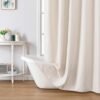 Unyqoos® Waterafstotend douchegordijn in linnenlook met ringen voor elegante badkamer