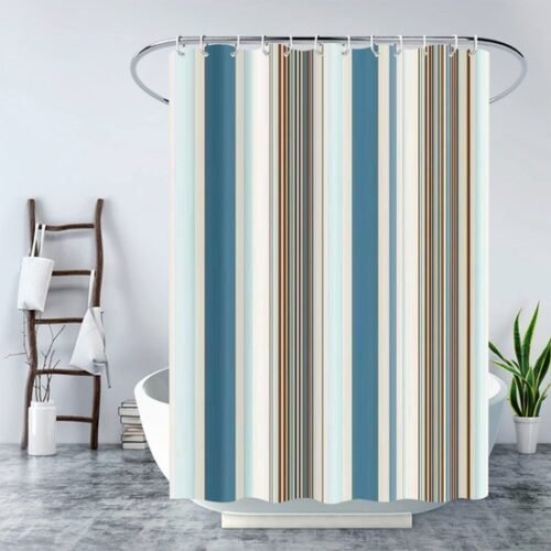 Unyqoos® Waterdicht en Schimmelwerend Douchegordijn van Polyester met Strepen