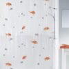 Unyqoos® Stijlvol Douchegordijn met Oranje Vissenmotief en Antischimmeleigenschappen