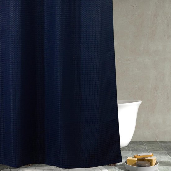 Unyqoos® Wafelpatroon Douchegordijn van Dik Polyester voor Luxe Badkamer