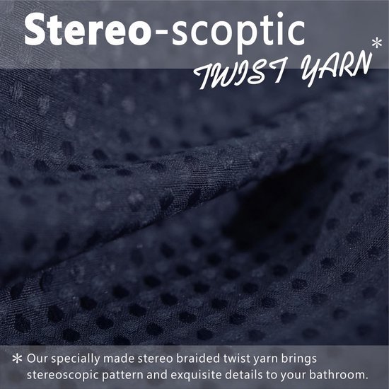 Unyqoos® Wafelpatroon Douchegordijn van Dik Polyester voor Luxe Badkamer