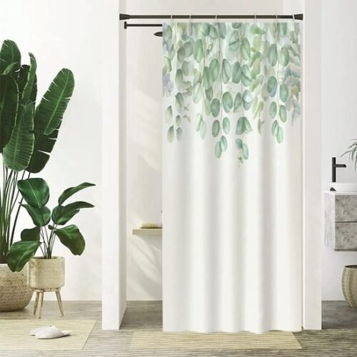 Unyqoos® Elegant Eucalyptus Douchegordijn met Waterdichte en Schimmelbestendige Polyester Stof