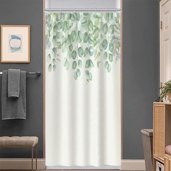 Unyqoos® Elegant Eucalyptus Douchegordijn met Waterdichte en Schimmelbestendige Polyester Stof