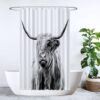 Unyqoos® Stijlvol Douchegordijn met Schotse Ruit, Zwart-Wit Design, 120 x 200 cm, Waterafstotend en Wasbaar