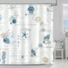 550x550-9192.jpg Unyqoos® Blauw Nautisch Douchegordijn met Zeesterren en Schelpen, 180 x 180 cm, Waterdicht en Schimmelwerend