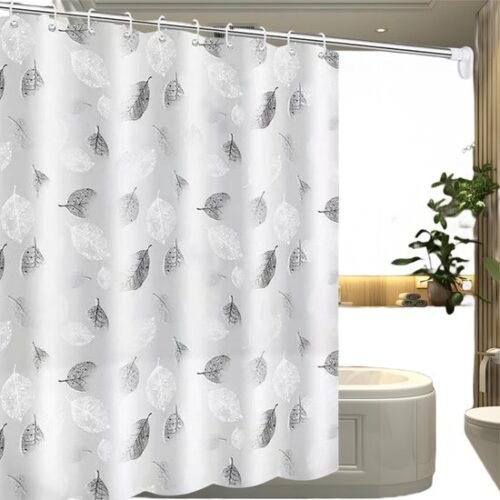 550x550-9195.jpg Unyqoos® Waterafstotend Douchegordijn met Plantenprint voor Badkamer 150x200 cm