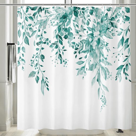 Unyqoos® Waterdicht Douchegordijn met Bloemen- en Bladmotief voor Ontspanning