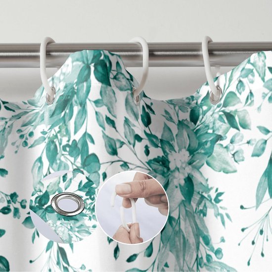 Unyqoos® Waterdicht Douchegordijn met Bloemen- en Bladmotief voor Ontspanning