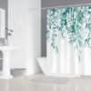 Unyqoos® Waterdicht Douchegordijn met Bloemen- en Bladmotief voor Ontspanning