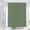 Unyqoos® Groen Douchegordijn met Wafelpatroon en Waterafstotende Eigenschappen, 180 x 180 cm, Inclusief Haken