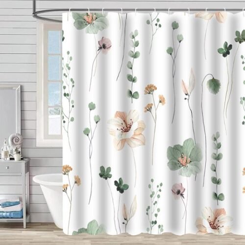 550x550-9213.jpg Unyqoos® Waterdicht polyester douchegordijn met moderne textuur en 12 haken