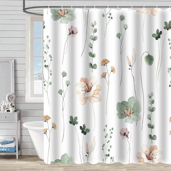 550x550-9213.jpg Unyqoos® Waterdicht polyester douchegordijn met moderne textuur en 12 haken
