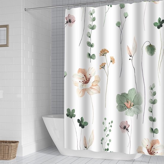 550x550-9214.jpg Unyqoos® Waterdicht polyester douchegordijn met moderne textuur en 12 haken