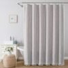550x550-9218.jpg Unyqoos® Waterdicht gestreept boho douchegordijn met linnen textuur en haken