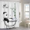 Unyqoos® Grappig Panda Douchegordijn met Waterdicht Polyester voor Badkamerdecoratie, 180x200 cm