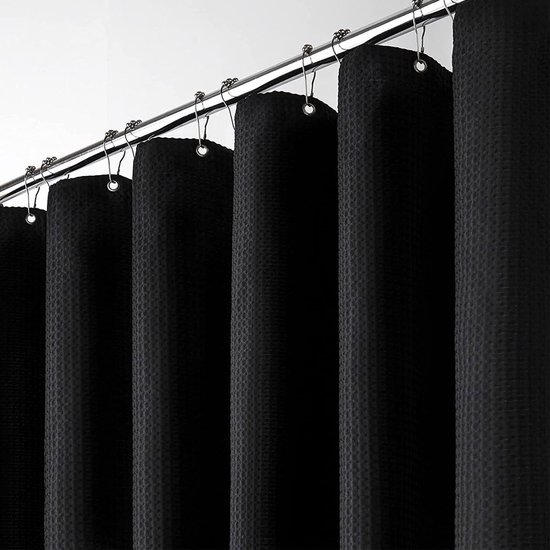 Unyqoos® Modern Douchegordijn met Wafelpatroon en Verzwaard Design voor Privacy en Stijlvolle Badkamerdecoratie