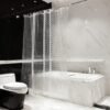 550x550-9251.jpg Unyqoos® Waterdicht douchegordijn met 3D-patroon en roestvrije ringen