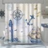 550x550-9262.jpg Unyqoos® Maritiem Douchegordijn met Anker en Zeilboot Motief, Waterdicht en Wasbaar Polyester Badgordijn