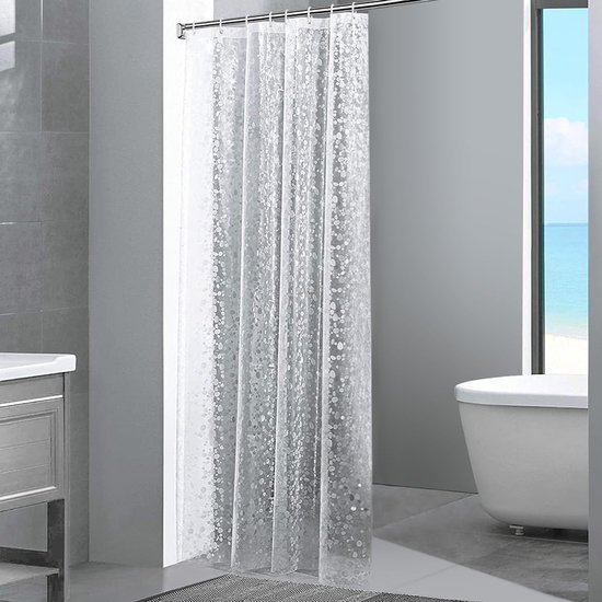 Unyqoos® Waterdicht douchegordijn met 3D steenpatroon en schimmelbestendige eigenschappen