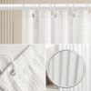 Unyqoos® Elegant wit douchegordijn met wafelpatroon en anti-schimmel eigenschappen
