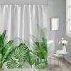 Unyqoos® Luxueus Douchegordijn met Groen Bladmotief en Schimmelwerende Eigenschappen voor Badkamer