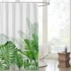 Unyqoos® Luxueus Douchegordijn met Groen Bladmotief en Schimmelwerende Eigenschappen voor Badkamer