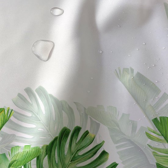 Unyqoos® Luxueus Douchegordijn met Groen Bladmotief en Schimmelwerende Eigenschappen voor Badkamer