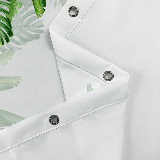 Unyqoos® Luxueus Douchegordijn met Groen Bladmotief en Schimmelwerende Eigenschappen voor Badkamer