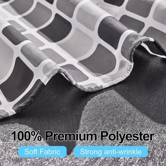 Unyqoos® Waterafstotende Douchegordijn met Anti-Schimmel Eigenschappen en Inclusief Ringen voor Eenvoudige Installatie