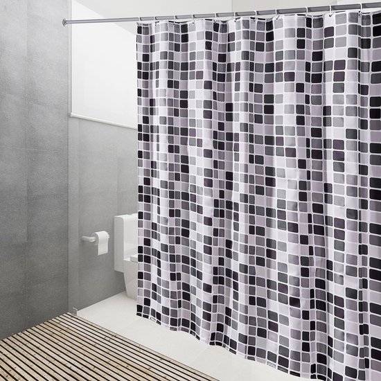 Unyqoos® Waterafstotende Douchegordijn met Anti-Schimmel Eigenschappen en Inclusief Ringen voor Eenvoudige Installatie