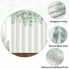 Unyqoos® Elegant Douchegordijn met Groene Aquarelbladeren voor Luxe Badkamerervaring, Schimmelbestendig en Waterafstotend met Installatiegemak