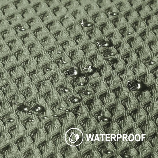 Unyqoos® Waterafstotende douchegordijn met mesh venster en wafelstructuur voor badkamer