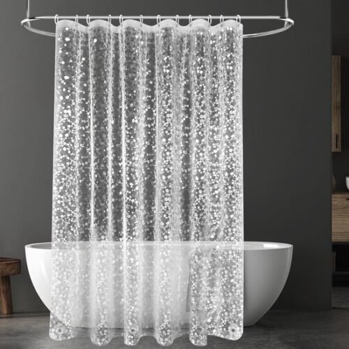 550x550-9466.jpg Unyqoos® Waterafstotend en Schimmelbestendig Douchegordijn met 3D Kiezelstenen Ontwerp, 180 x 180 cm