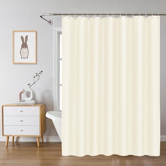 Unyqoos® Waterdicht en schimmelwerend douchegordijn van polyester met haken