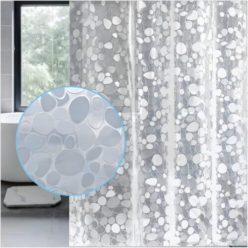 550x550-9480.jpg Unyqoos® Transparant waterdicht douchegordijn met 3D-design en magneten 120x200 cm