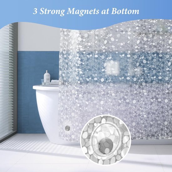 550x550-9481.jpg Unyqoos® Transparant waterdicht douchegordijn met 3D-design en magneten 120x200 cm