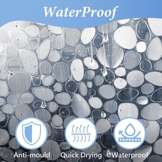 550x550-9483.jpg Unyqoos® Transparant waterdicht douchegordijn met 3D-design en magneten 120x200 cm