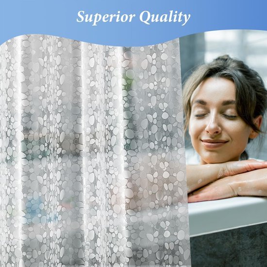 550x550-9485.jpg Unyqoos® Transparant waterdicht douchegordijn met 3D-design en magneten 120x200 cm