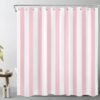 550x550-9514.jpg Unyqoos® Waterdicht roze-wit gestreept douchegordijn met haken voor badkamer