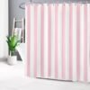 550x550-9515.jpg Unyqoos® Waterdicht roze-wit gestreept douchegordijn met haken voor badkamer