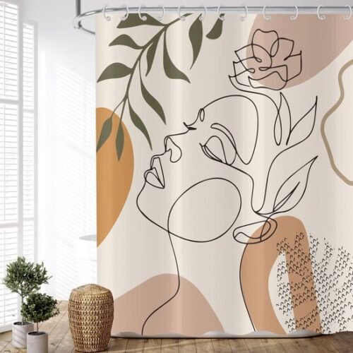 550x550-9553.jpg Unyqoos® Waterafstotend Douchegordijn met Bloemen en Bladeren voor Stijlvolle Badkamers