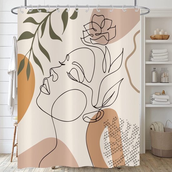 550x550-9554.jpg Unyqoos® Waterafstotend Douchegordijn met Bloemen en Bladeren voor Stijlvolle Badkamers