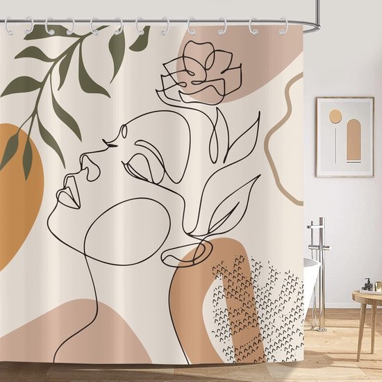 550x550-9556.jpg Unyqoos® Waterafstotend Douchegordijn met Bloemen en Bladeren voor Stijlvolle Badkamers