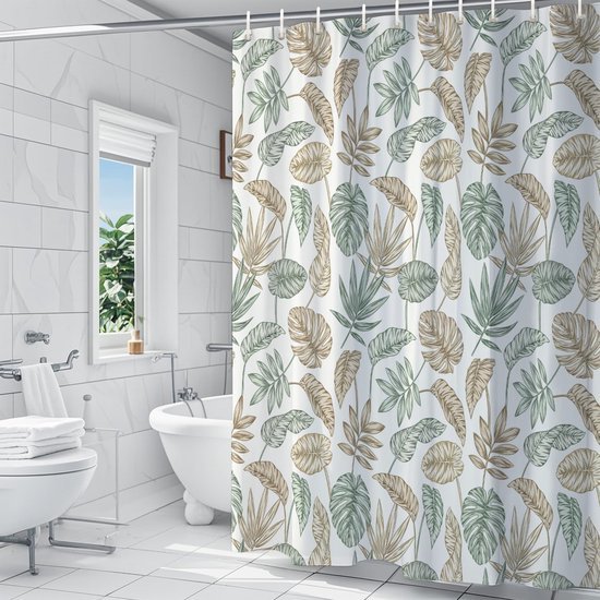 Unyqoos® Waterdicht Douchegordijn van 200 x 200 cm met Schimmelwerend Textiel en Verzwaarde Zoom