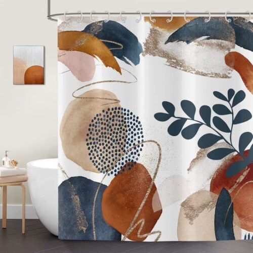 550x550-9605.jpg Unyqoos® Stijlvol en Waterdicht Douchegordijn met Uniek Abstract Ontwerp voor Moderne Badkamers